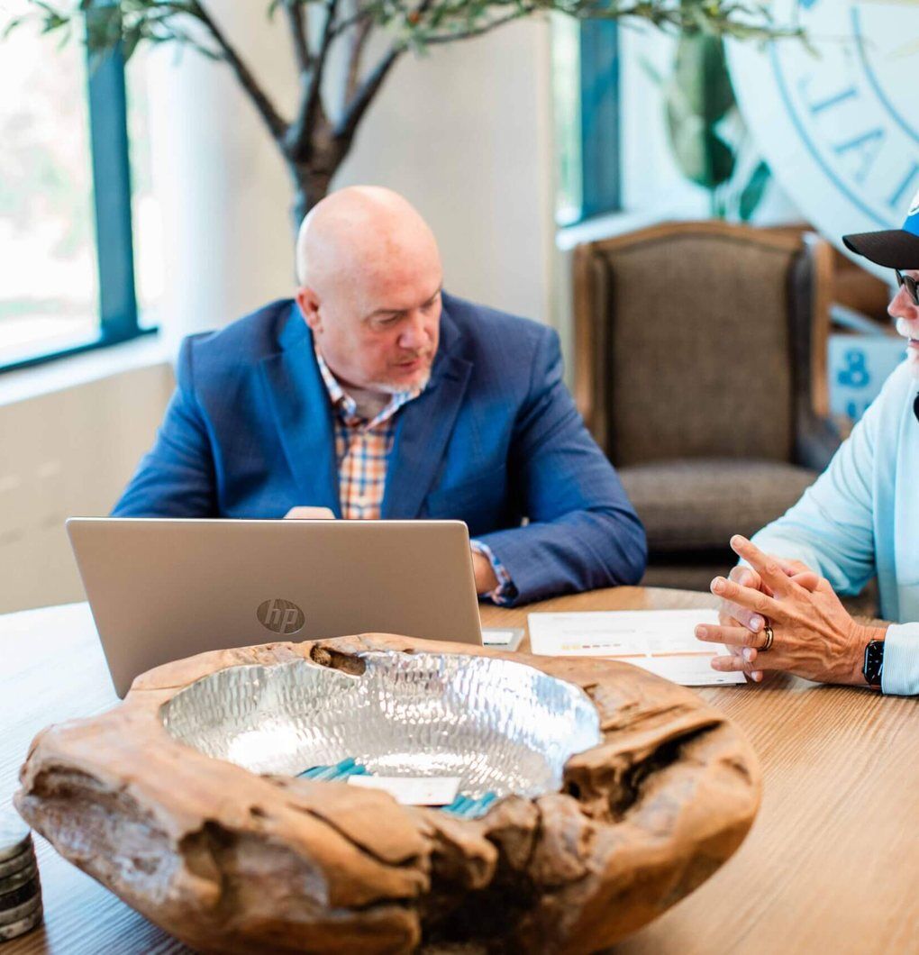 Seals Financial Steve Seals meeting with a client at Seals Financial